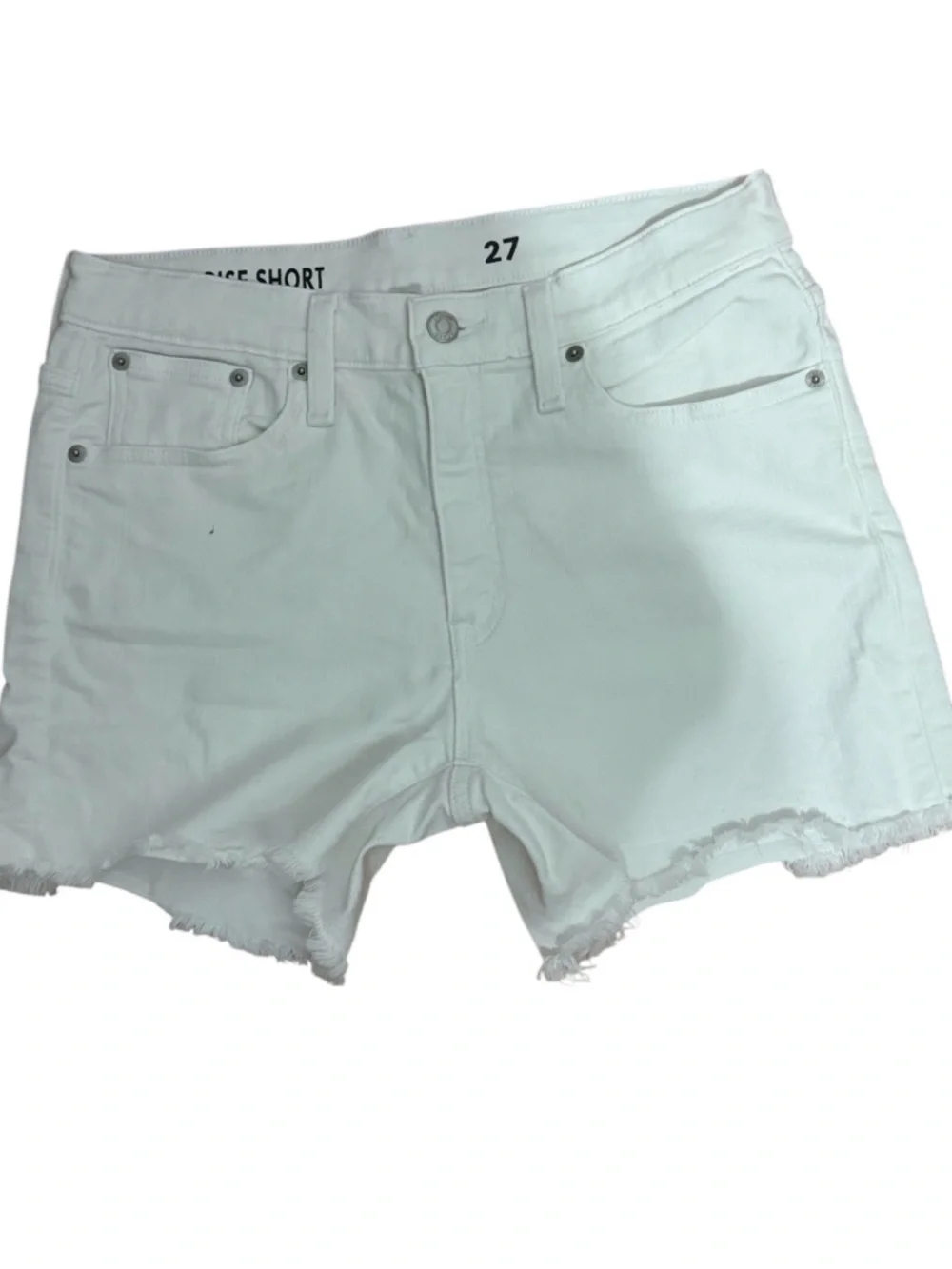 J. Crew White midrise Jean Shorts for Women waist 27